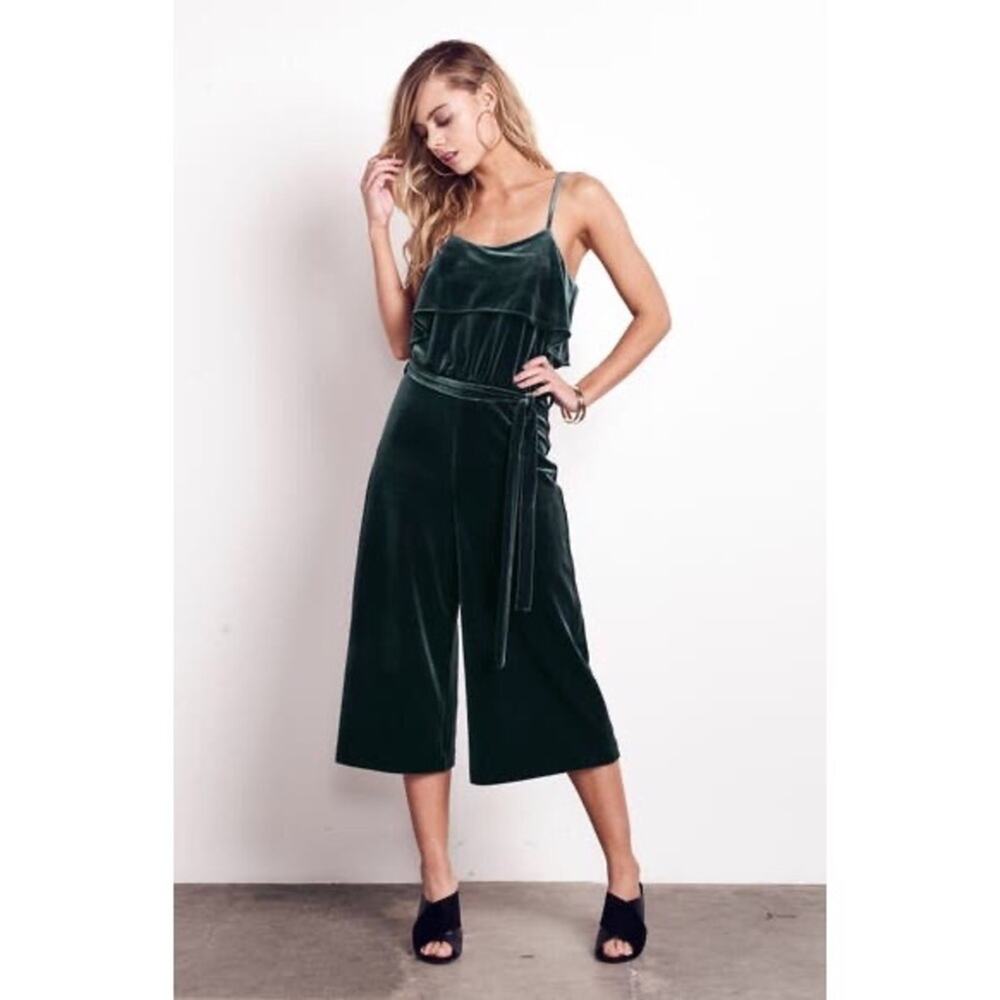 Ali & Jay Velvet Culotte Jumpsuit